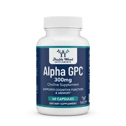 4. Alpha GPC 300mg (Double Wood) – Best Direct Acetylcholine Donor for Mental Speed Supplement Bottle