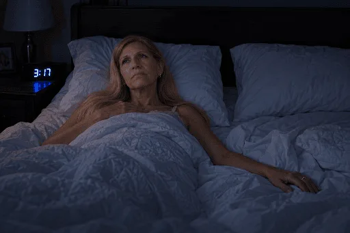 Empty master bed during two years of sleep struggle