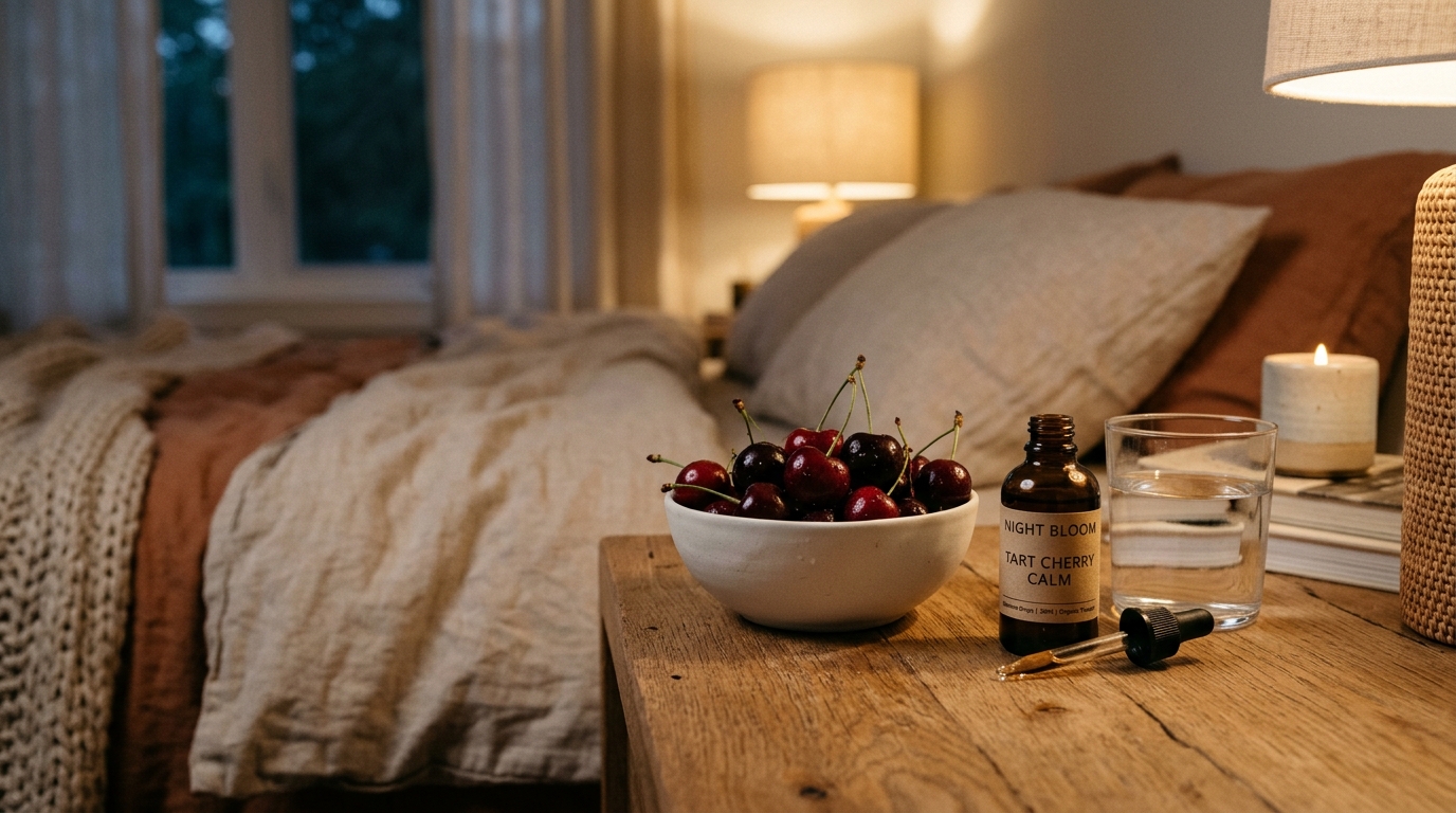 Tart cherry nighttime routine setup