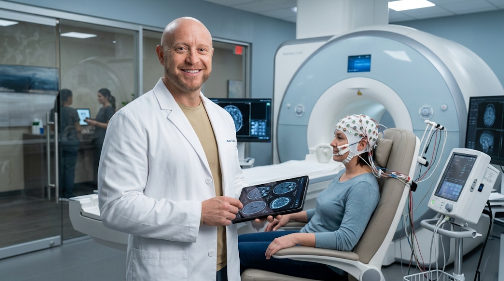 Dr. Andrew Collins and clinical sleep monitoring laboratory study